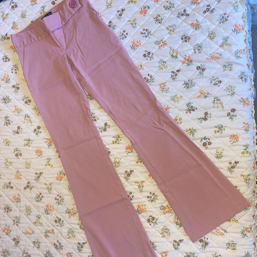 Pink Pinstripe Bellbottoms